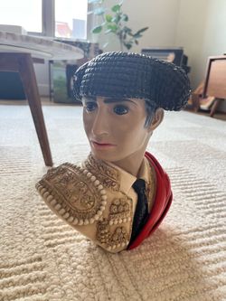 Vintage Spanish Bullfighter bust - BOGO Flamenco Woman Bust Set