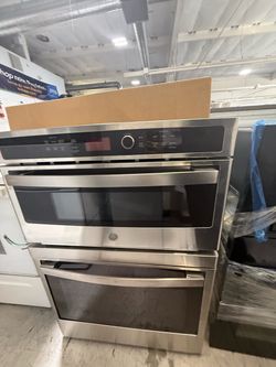 GE Stainless Steel Combination Wall Oven Microwave