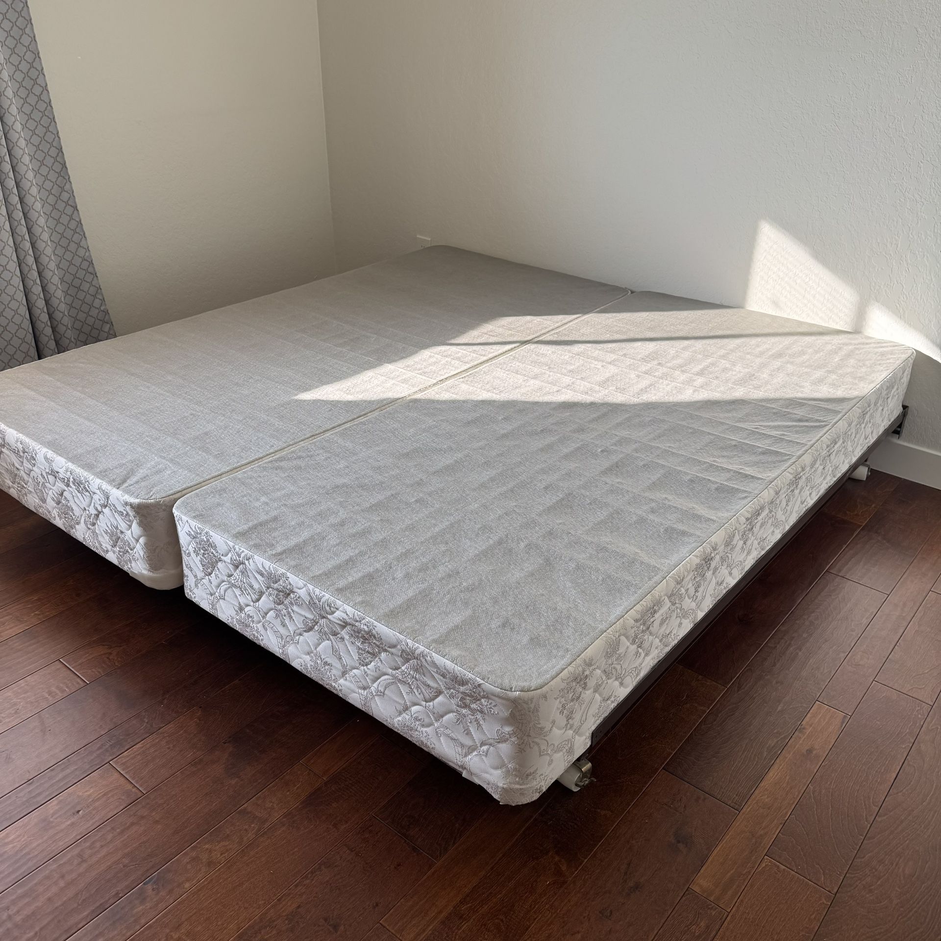 King Size Bed Frame with Box Spring Very Clean and Good Condition 