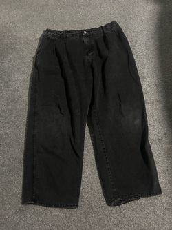 Black Wide Leg Denim Jeans