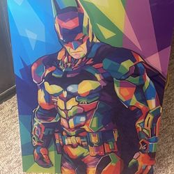 A Colorful Batman Vinyl Poster
