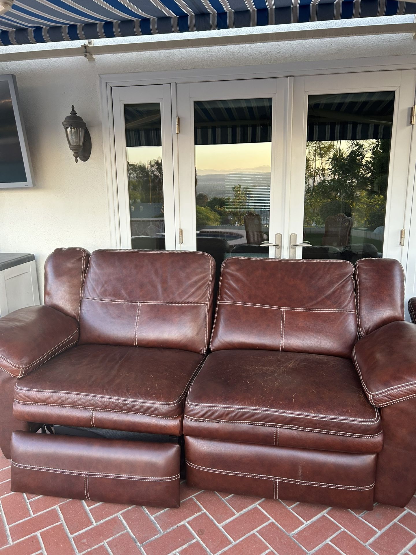 Leather Recliner Loveseat
