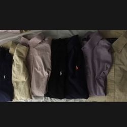 LOT OF 7 POLO RALPH LAUREN POLO SHIRT MEN'S XL XXL SHORT SLEEVE SOLIDS POLO PONY