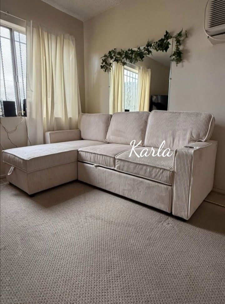 2-Pc Sectional Sofa Reversible Chaise With Storage 