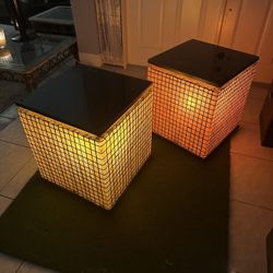 Illuminated Cube Side Tables 