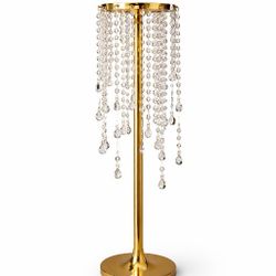 Gold Crystal Centerpiece Stand (No Floral)