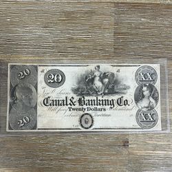 1840s Obsolete Currency Remainder Unissued - Canal & Banking Co New Orleans LA
