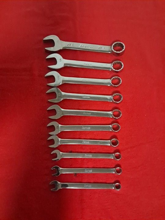 Snap-On OEXS710B 10pc SAE Short Handle Wrench Set