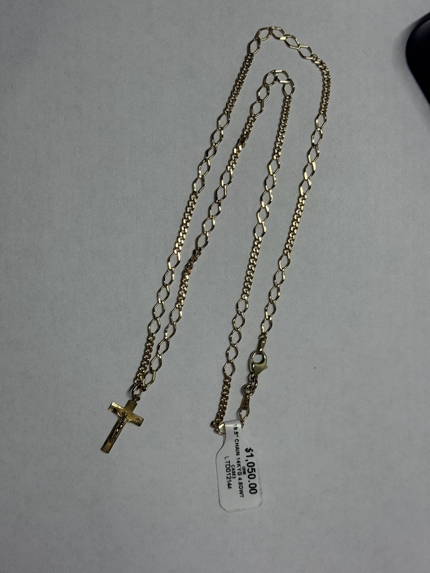 Gold Chain With Cross Pendant