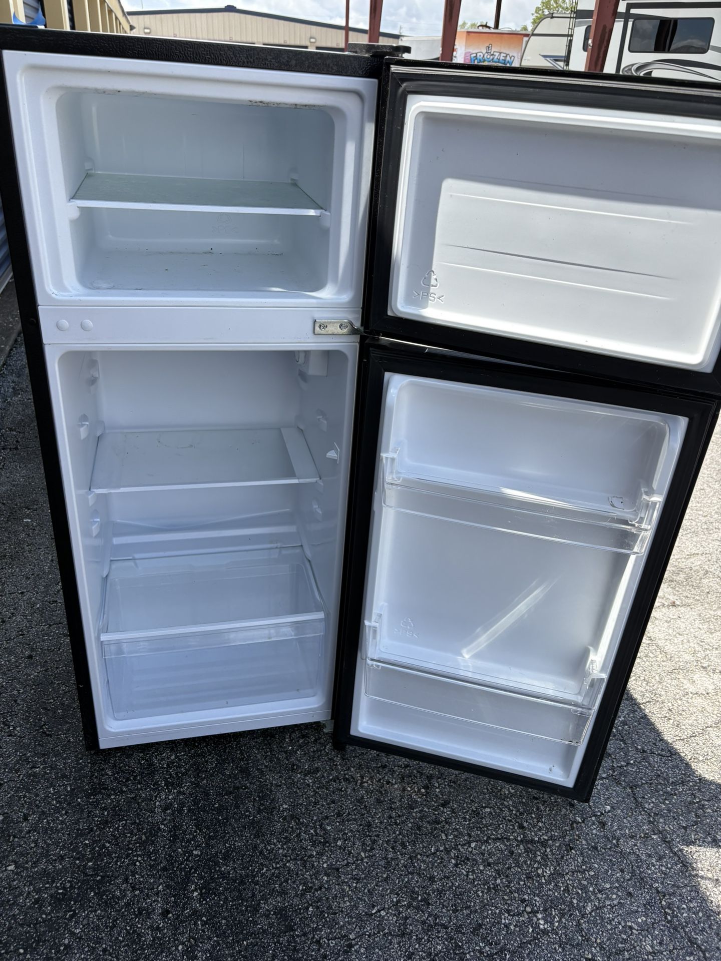 Two Door - Black Large Mini Refrigerator - Like NEW