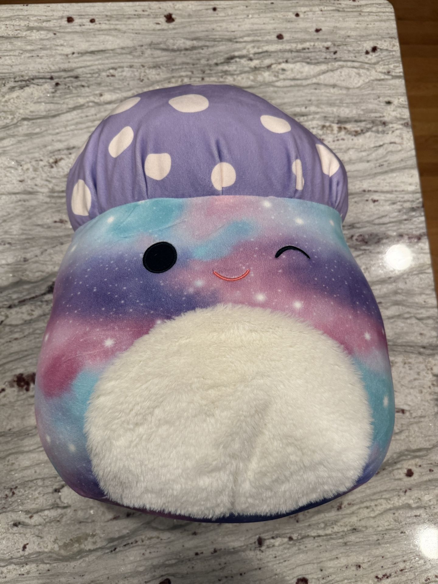 Squishmallow Unai Cosmic Galaxy Purple Cap Mushroom 16"