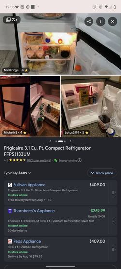 Electrolux  Frigidaire 3.1 Cu. Ft. Compact Refrigerator FFPS3133UM