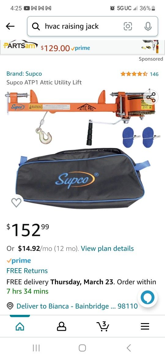 Supco Attic Lift Wench Jack Hvac Trades