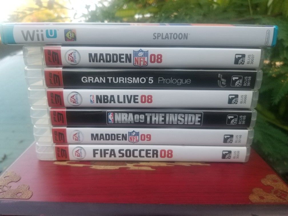 PS3 Game Lot plus Wii U Splatoon