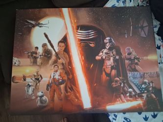 Extra large Star Wars: The Force Awakens "Darkness & Light" canvas