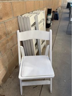 White Folding Chairs 10 available