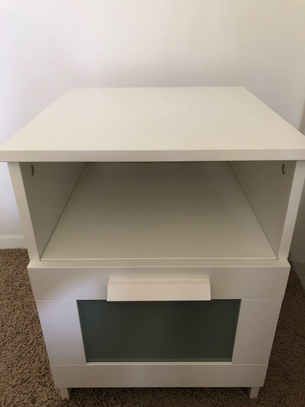 Ikea white brimnes/nightstand with a drawer