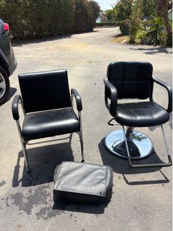 Salon chairs and washing sink
