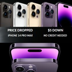 📱 iPhone 14 Pro Max 6.7" – Starting at $529, $5 Down Available! 🚀