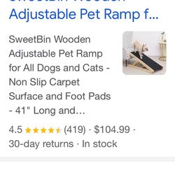 Sweet Bin Adjustable Dog Ramp