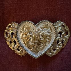 Silver Plated Western Belt Buckle
