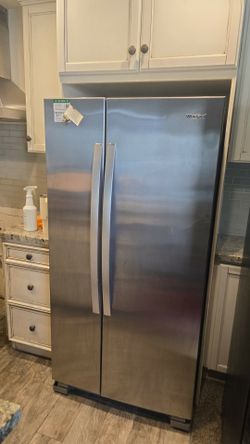 Whirlpool 34 inch wide side  by side refrigerator