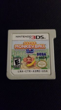 Nintendo 3Ds game MonkeyBall 3D