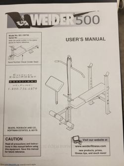 Weider 500 Home Exercise Bench & CAP Barbells Set