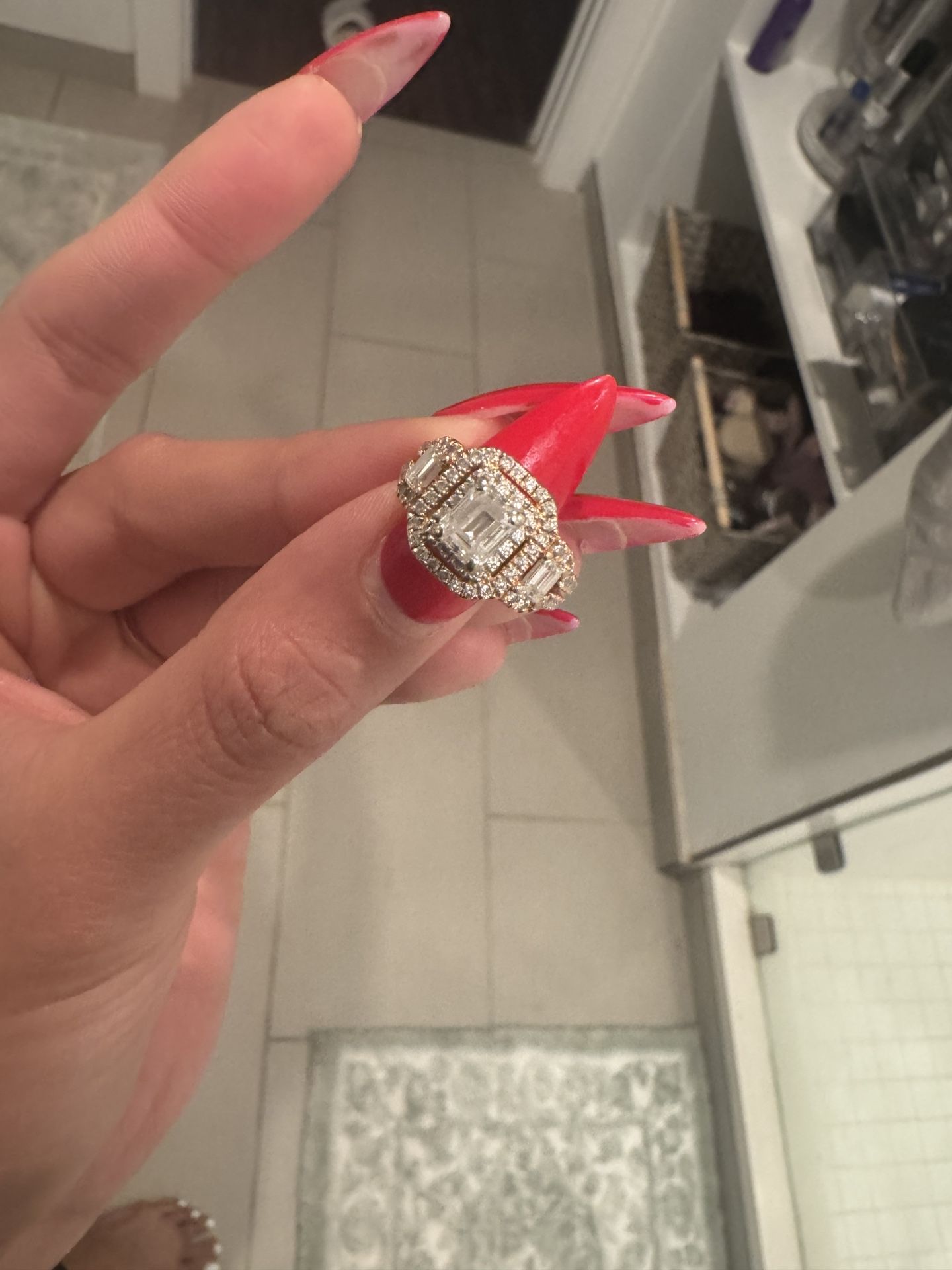 1.5 Carat Total Rose Gold 14K Diamond Rings NATURAL DIAMOND