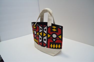 Medium Canvas Tote Bag African Print