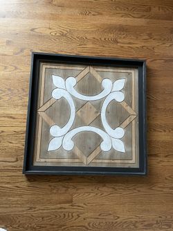 Fleur-de-lis Wood Wall Hanging - 31.5” x 31.5”