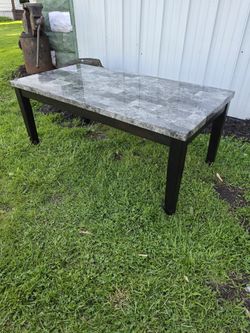 4' Coffee Table With Faux Marble Top