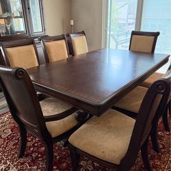 Formal Dining Table, Chairs, and China Hutch