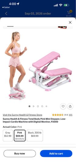 Stair stepper pink