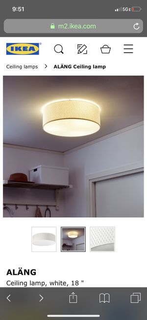Ikea Alang Alang 401 760 35 Ceiling Lamp White 18 For