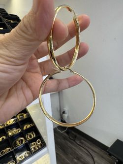 10KT Huge Bangle Earrings