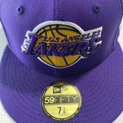 Los Angeles Lakers Fitted Hat Size 7 1/8