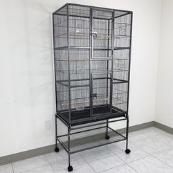 $160 (Brand New) X-Large 69” bird cage for mid-sized parrots cockatiels conures parakeets lovebirds budgie, 31x19x69” 