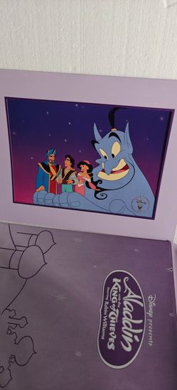 1996 Disney Store exclusive lithograph for Aladdin and the King of Thieves.