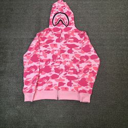 Pink Camo Bape Hoodie