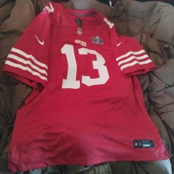 NEW SF SAN FRANCISCO 49ERS RED NIKE SUPER BOWL LVIII BROCK PURDY #13