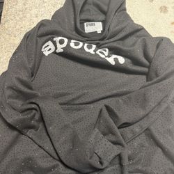 Black Rhinestone Sp5der Hoodie 