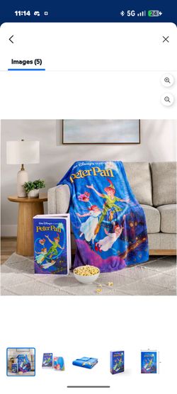 Walt Disney's Peter Pan Throw Blanket VHS
