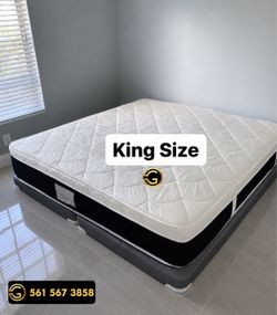 12” King Plush Pillow Top Mattress Set $399 | Brand New