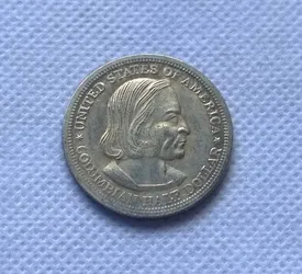 US 1892 World's Columbian Exposition Half Dollar Coin Modern Restrike Token