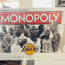 MONOPOLY LOS ANGELES LAKERS LEGENDS EDITION. RARE.  SHAQ KOBE MAGIC. BNIB.
