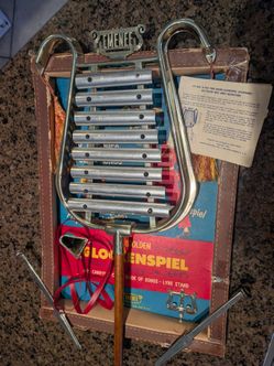 Vintage Emenee Golden Glockenspiel Tou