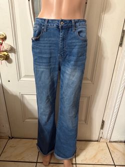 Women’s Wax Jean high waist Medium Blue Flare Wide-Leg Jeans size 11/30