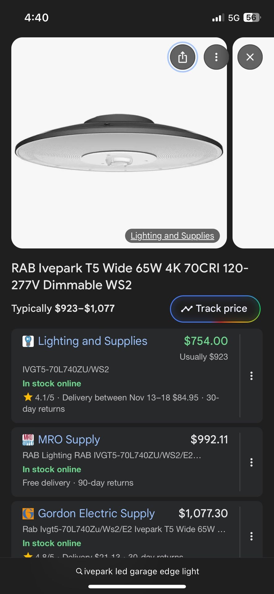 Light Cloud Rab Led For Garage