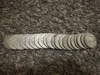 A roll of 20 morgan silver dollars